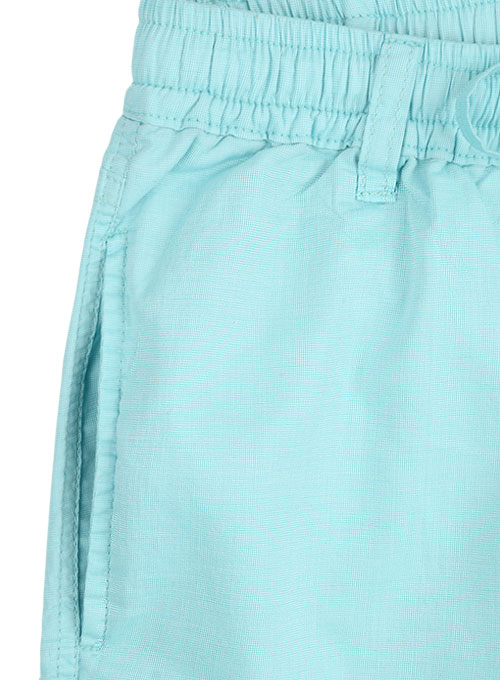 Poplene Light Blue Light Weight Shorts