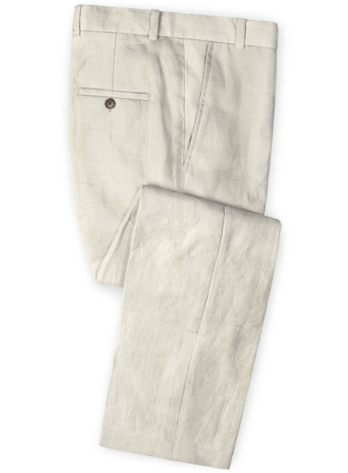 beige linen pants