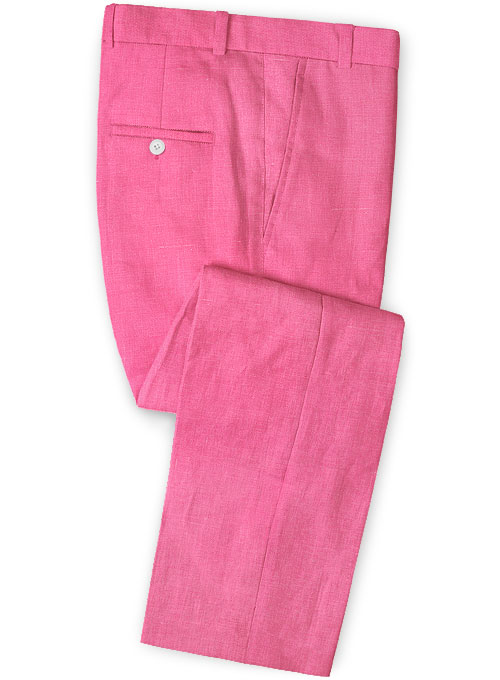Pure Neon Pink Linen Pants : MakeYourOwnJeans®: Made To Measure Custom ...