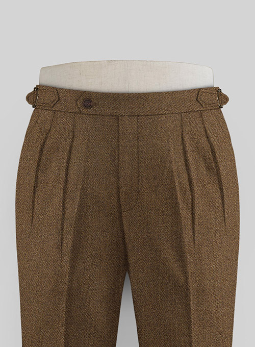 Royal Brown Heavy Tweed Highland Trousers