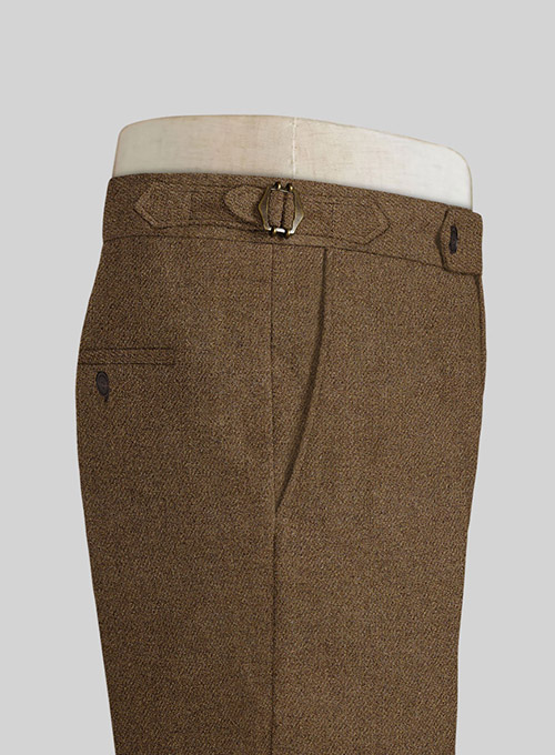 Royal Brown Heavy Tweed Highland Trousers