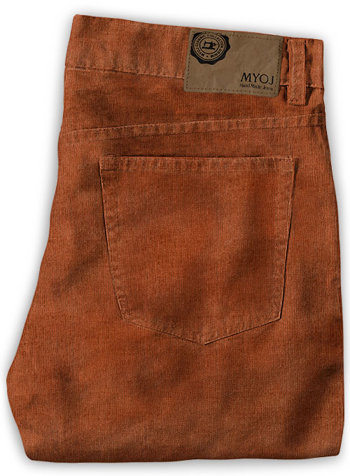 Rust Stretch Corduroy Jeans - 21 Wales