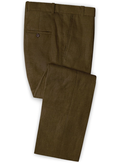 brown linen pants