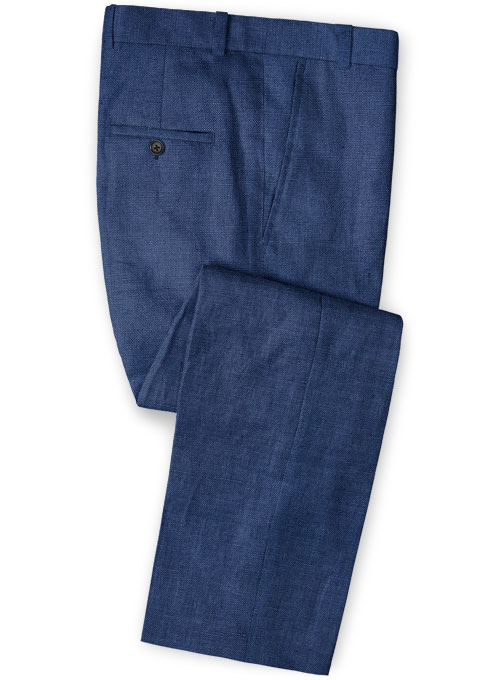 Safari Royal Blue Cotton Linen Pants : MakeYourOwnJeans®: Made To ...