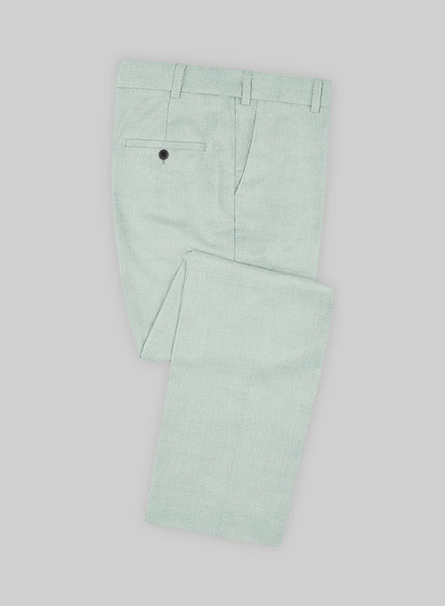 Scabal Pale Green Wool Pants