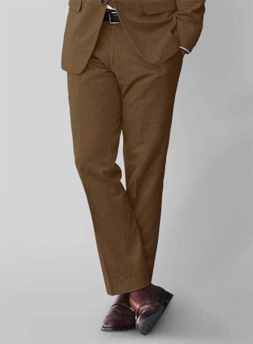 Scabal Sepia Brown Wool Pants