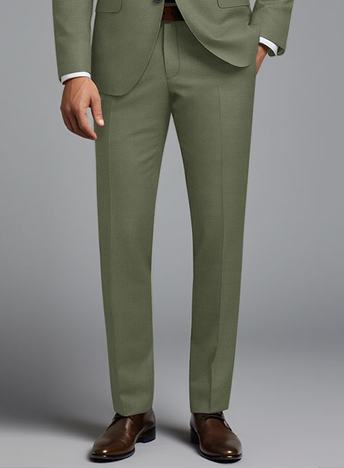 Scabal Fern Green Wool Pants