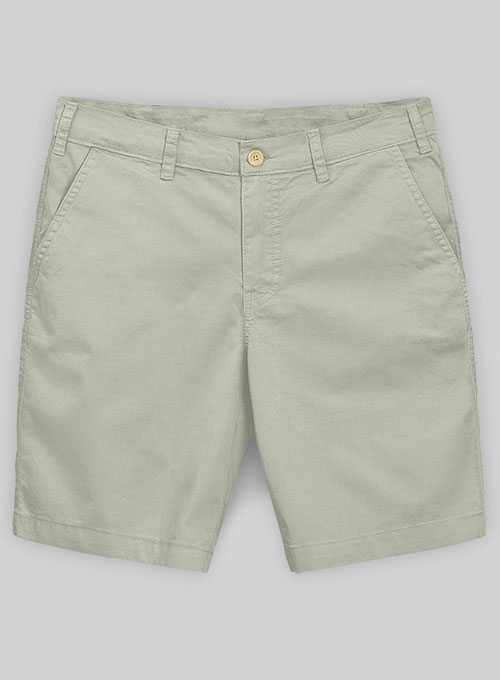 Slate Green Stretch Chino Shorts