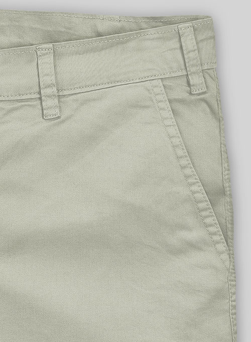 Slate Green Stretch Chino Shorts