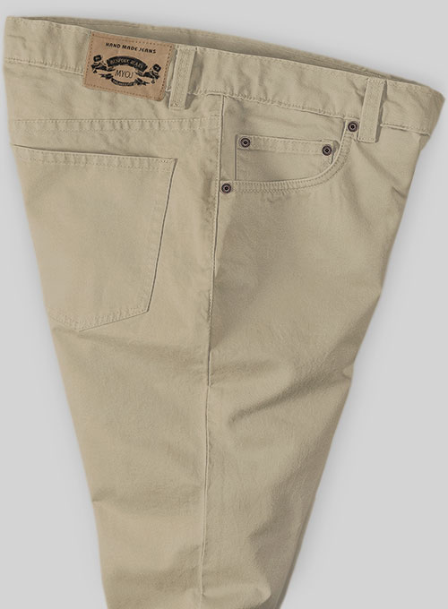 Sand Feather Cotton Canvas Stretch Jeans