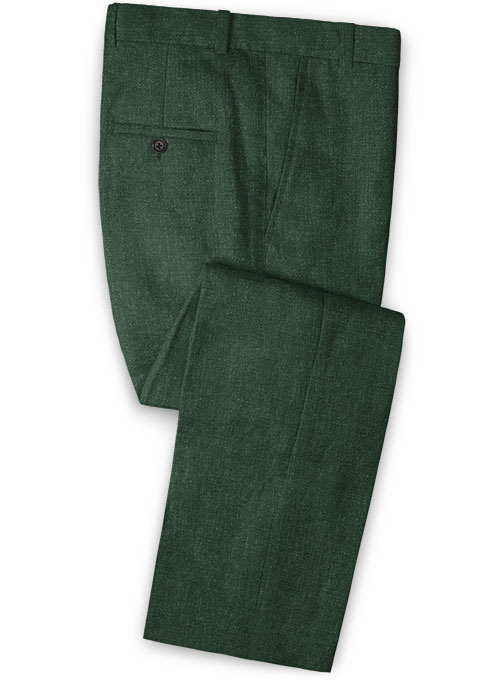 green linen pants