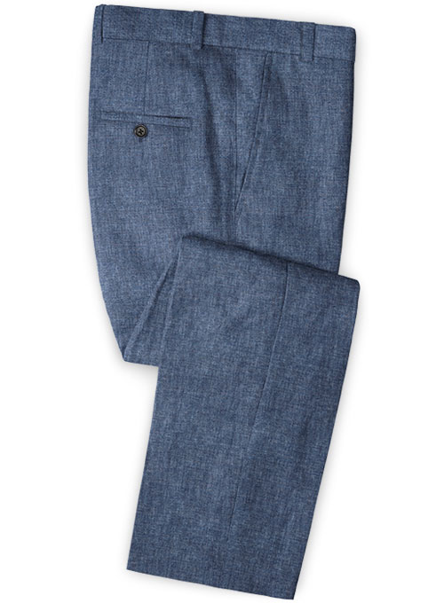 Solbiati Cadel Blue Linen Pants