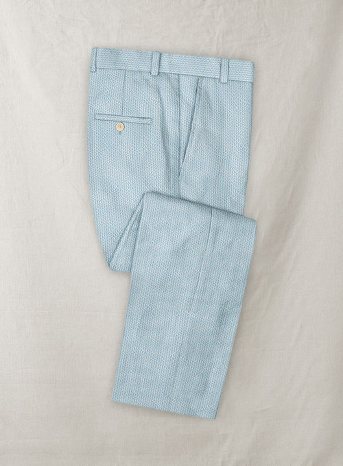 Solbiati Sky Blue Seersucker Pants