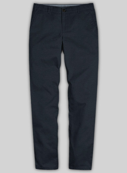 Stretch Summer Navy Blue Chino Pants