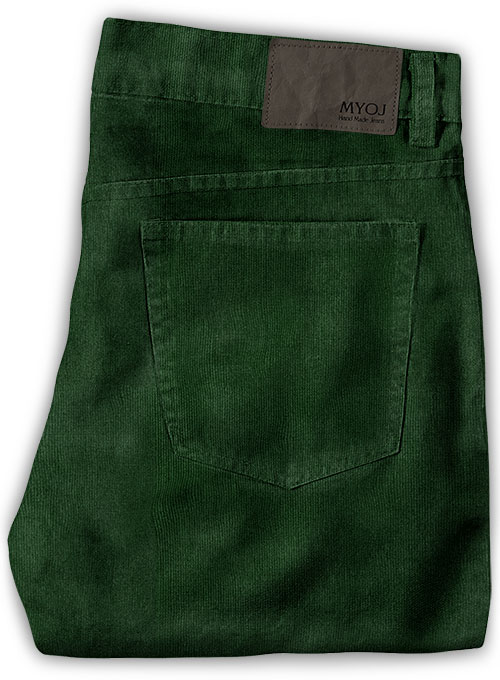 green corduroy pants