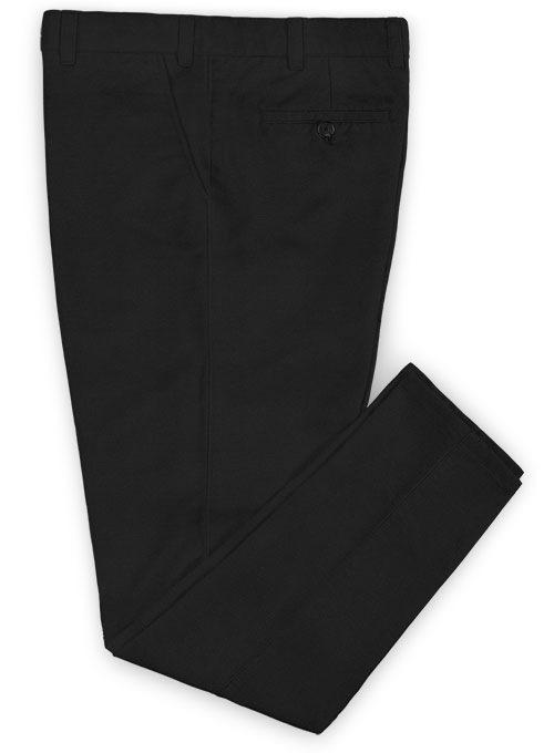 Stretch Summer Black Chino Pants