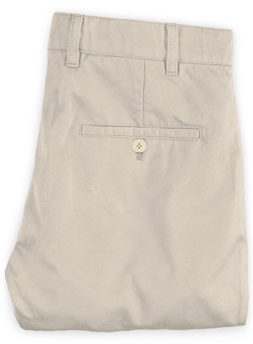 Beige Stretch Chino Pants