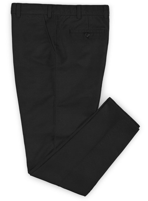 Black Stretch Chino Pants