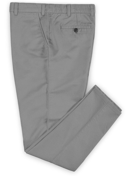 Gray Stretch Chino Pants