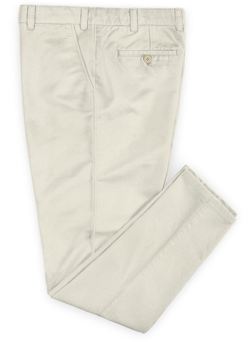 Light Beige Stretch Chino Pants