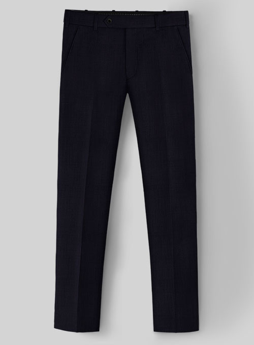 Stretch Midnight Blue Wool Pants