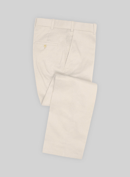 Stretch Summer Beige Chino Pants