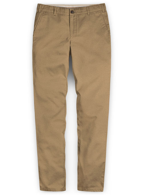 Stretch Summer Weight Dark Khaki Chino Pants : Made To Measure Custom ...