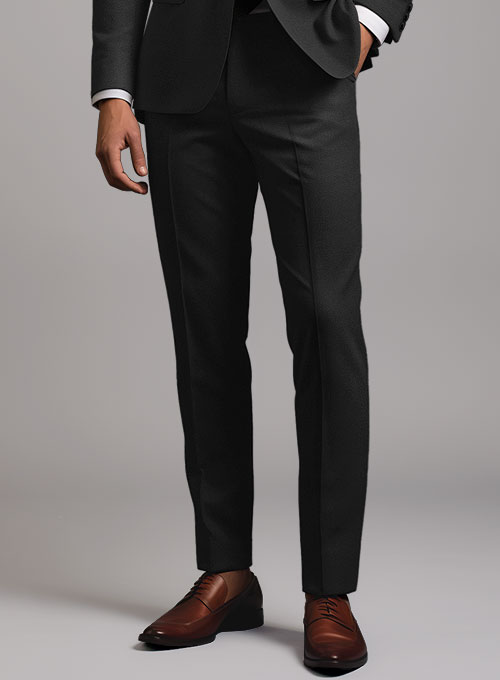 Stretch Black Wool Pants