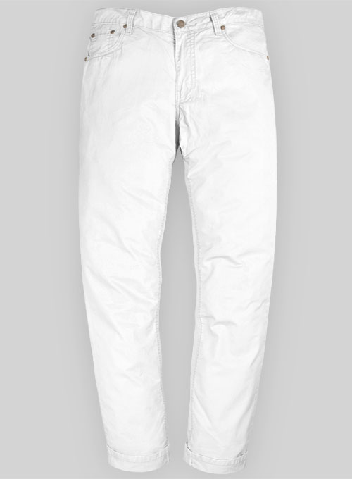 Summer Weight White Chino Jeans  Makeyourownjeans Made -5901