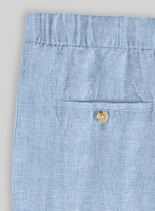 Easy Pants Tropical Blue Pure Linen