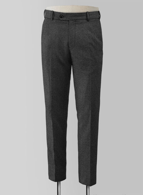 Vintage Dark Gray Weave Tweed Pants