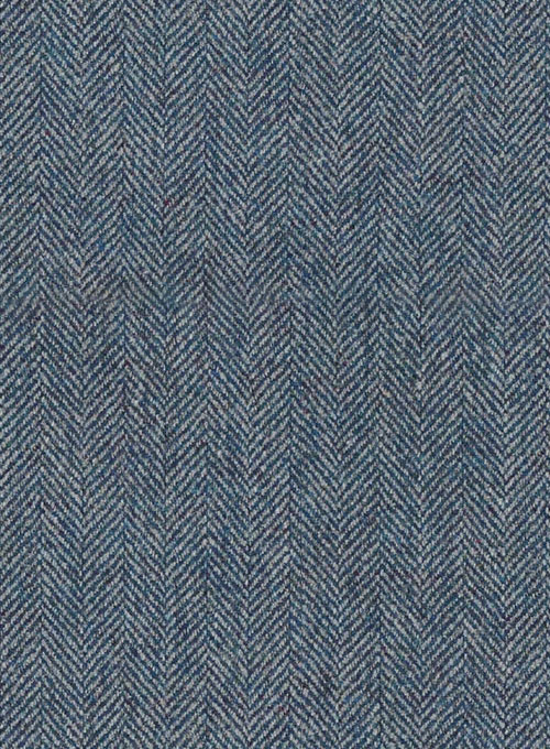 Vintage Herringbone Blue Tweed Pants