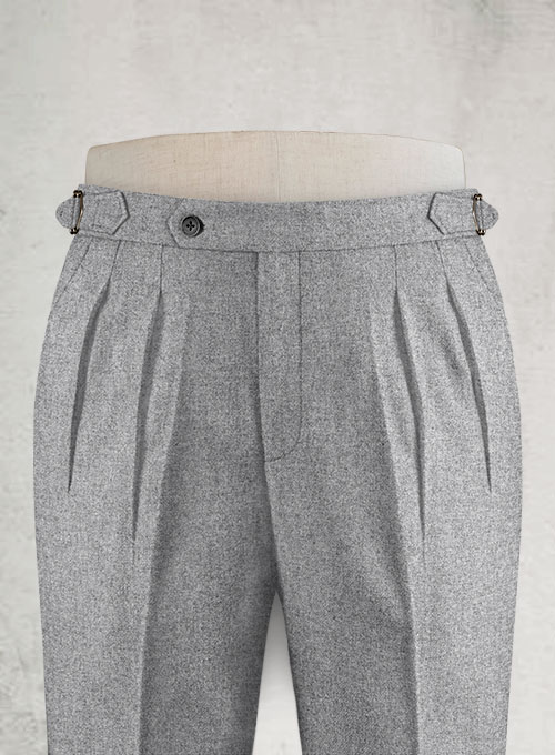 Vintage Plain Gray Highland Tweed Trousers