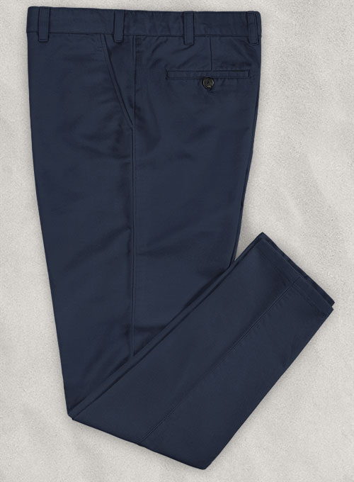 Stretch Summer Weight Dark Blue Chino Pants