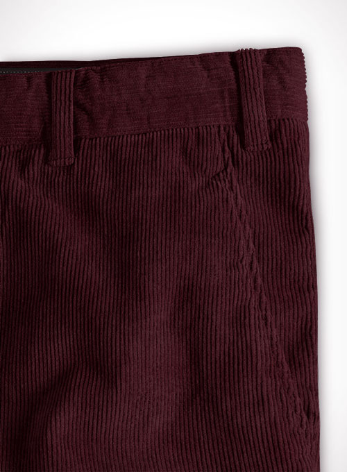 Wine Corduroy Trousers