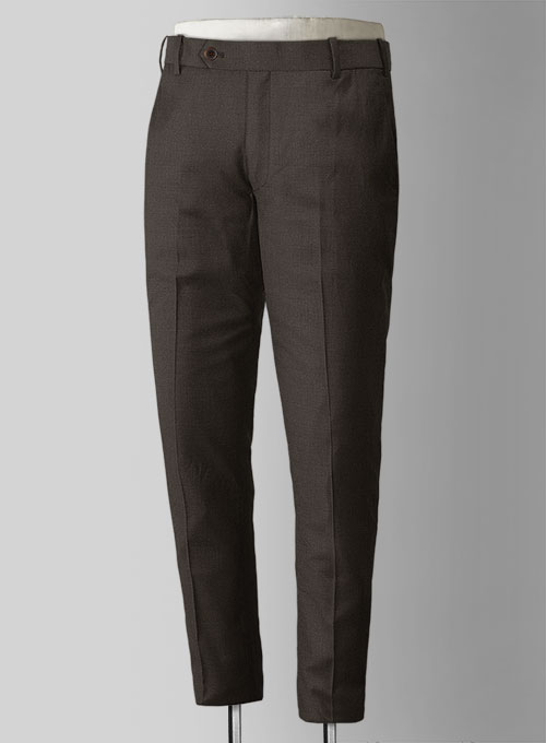 Worsted Dark Brown Wool Pants