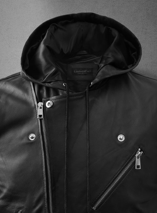 Leather Hood Vest # 309