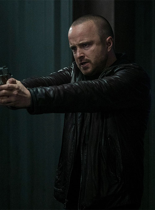 Aaron Paul El Camino A Breaking Bad Movie Leather Jacket