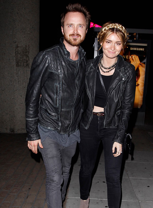 Aaron Paul Arcade Fire Concert Leather Jacket