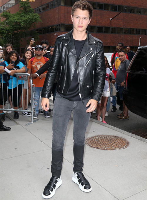 Ansel Elgort Leather Jacket #2