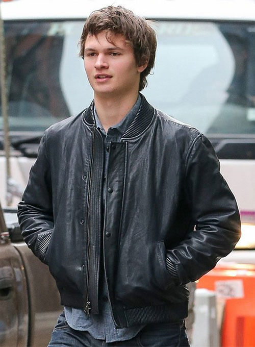 Ansel Elgort Leather Jacket