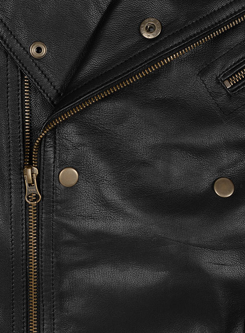 Leather Biker Jacket #444