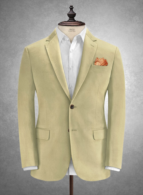 Caccioppoli Cotton Gabardine Ocean Khaki Jacket