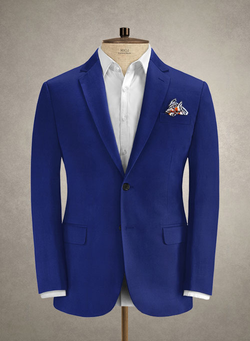 Caccioppoli Cotton Drill Sapphire Blue Jacket