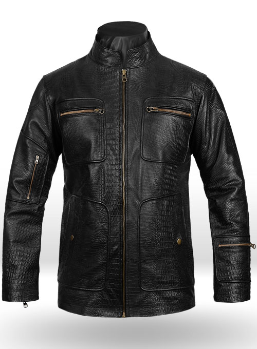 Crocodile Black Star Trek Leather Jacket : Made To Measure Custom Jeans ...