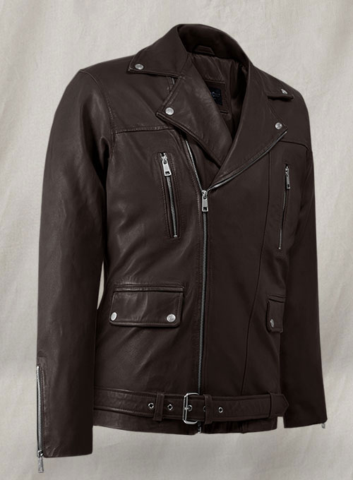 Dauntless Brown Biker Leather Jacket