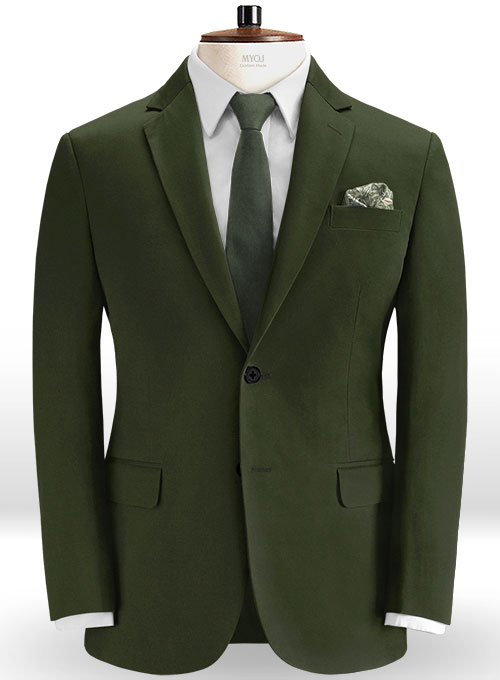 Dark Olive Green Chino Jacket : Made To Measure Custom Jeans For Men ...