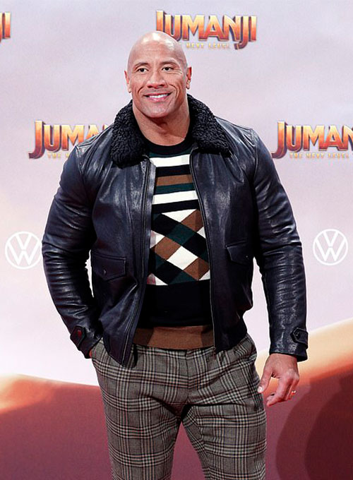 Dwayne Johnson Leather Jacket #2