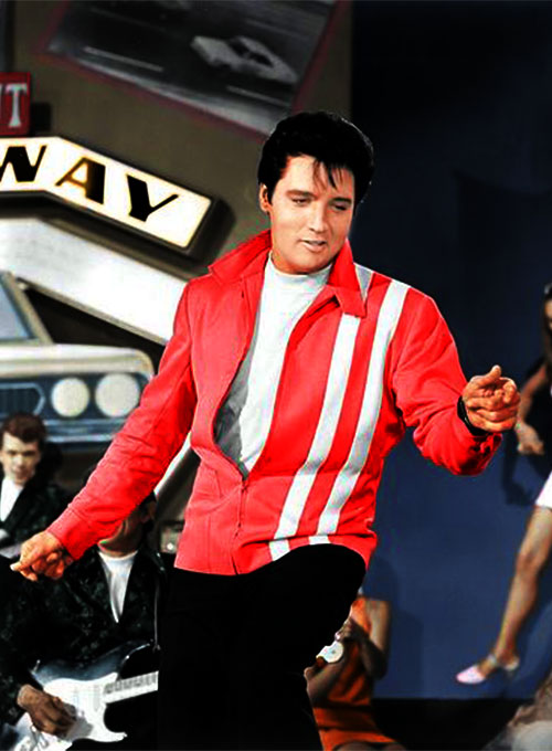 Elvis Presley Speedway Red Leather Jacket : Made To ...