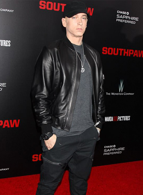 Eminem Red Carpet Leather Jacket